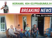 Babinsa Gunung Ibul Selatan dan Bhabinkamtibmas Gelar Komsos Bersama