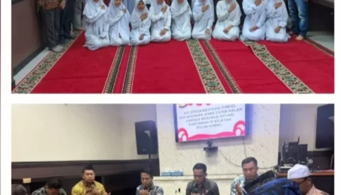 Direktorat Intelkam Polda Sumsel Menggelar Doa Bersama Anak Yatim Mahabarul Umi Dalam Rangka Menjaga Situasi Kamtibmas Di Wilayah Polda Sumsel