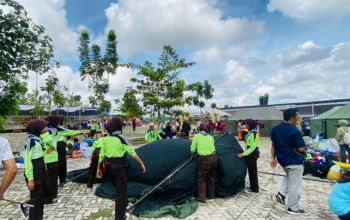 Antusiasme Peserta Jambore Cabang Awali Kemah dengan Registrasi Ulang dan Pendirian Tenda