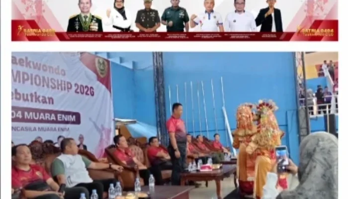 Kasdim 0404/Muara Enim Resmi Buka Kejuaraan Taekwondo Ksatria 0404 Championship 2026