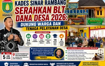 Kades Sinar Rambang Serahkan BLT Dana Desa 2026: Dukung Warga dan Tenaga Pelayanan Desa