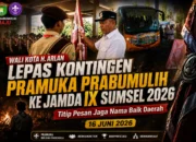Wali Kota H. Arlan Lepas Kontingen Pramuka Prabumulih Ke Jamda IX Sumsel 2026, Titip Pesan Jaga Nama Baik Daerah