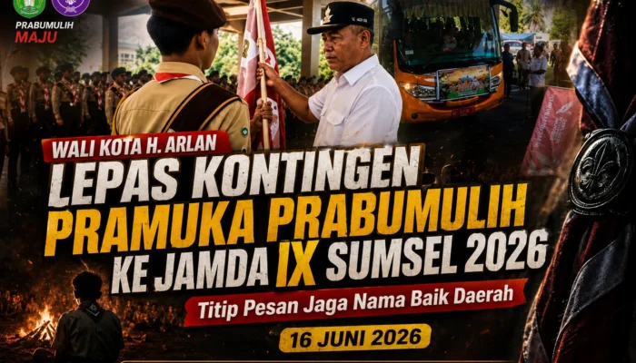 Wali Kota H. Arlan Lepas Kontingen Pramuka Prabumulih Ke Jamda IX Sumsel 2026, Titip Pesan Jaga Nama Baik Daerah