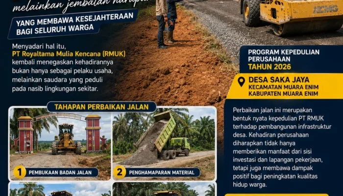 Tumbuh Bersama Masyarakat, PT RMUK Wujudkan Akses Menuju Kesejahteraan