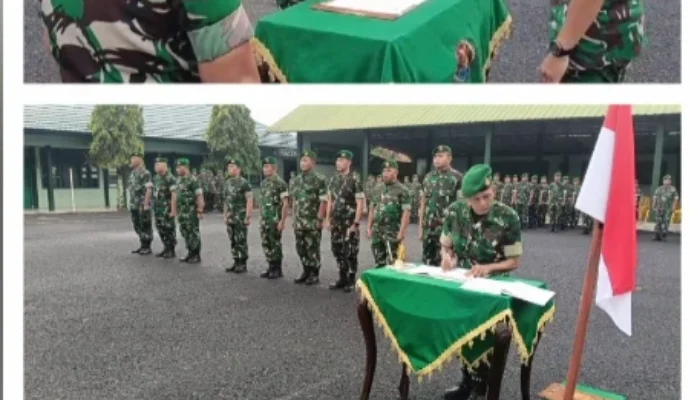Serah Terima Jabatan dan Pindah Satuan Perwira Kodim 0404/Muara Enim Berlangsung Khidmat