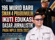 196 Murid Baru SMAN 4 Prabumulih Ikuti Edukasi Dasar Jurnalistik pada MPLS Bekal Literasi Informasi dan Etika Bermedia di Era Digital