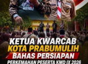 Ketua Kwarcab Prabumulih Beri Arahan Jelang Perkemahan KMD IX 2026, Peserta Diminta Siap Jalani Pendidikan Alam Terbuka