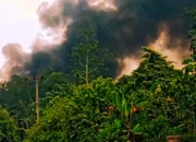 Kilang Minyak Ilegal Babat Toman Kembali Terbakar, Diduga Lokasi yang Pernah Dibongkar Polisi Beroperasi Kembali