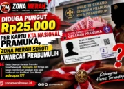 DIDUGA PUNGUT Rp25.000 PER KARTU KTA NASIONAL PRAMUKA, ZONA MERAH SOROTI KWARCAB PRABUMULIH