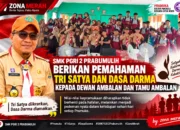 SMK PGRI 2 PRABUMULIH BERIKAN PEMAHAMAN TRI SATYA DAN DASA DARMA KEPADA DEWAN AMBALAN DAN TAMU AMBALAN